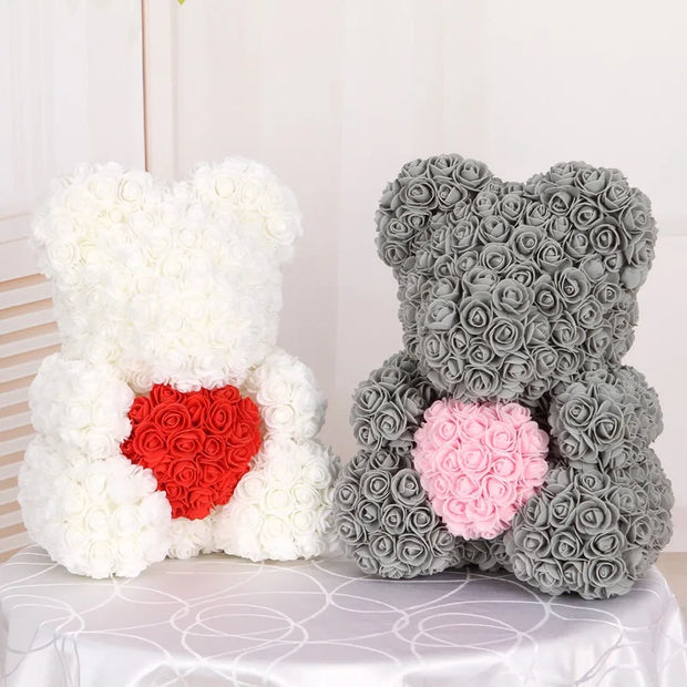 Rose Foam Teddy Flowers