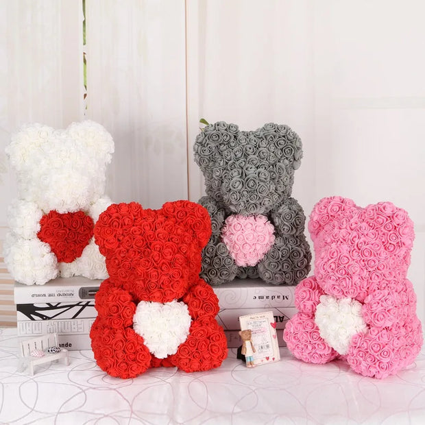 Rose Foam Teddy Flowers