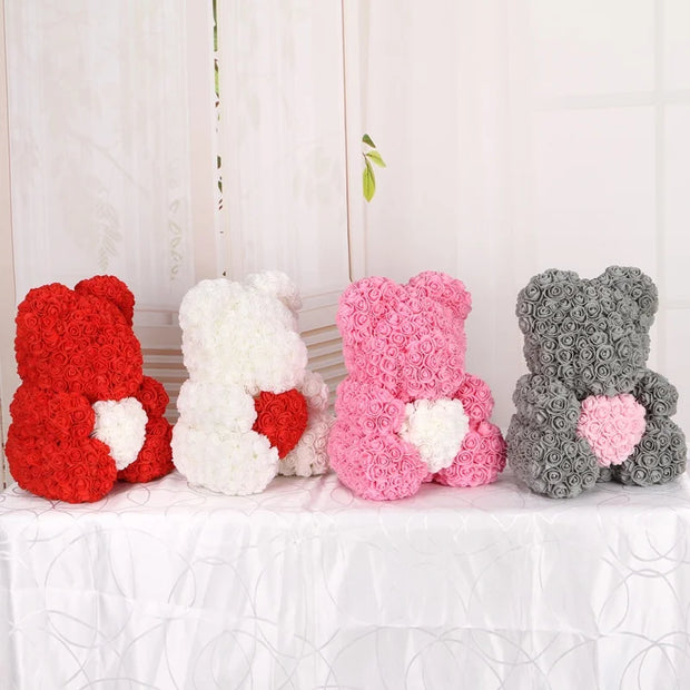 Rose Foam Teddy Flowers