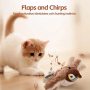 Chirping Flapping Bird Cat Toy