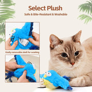 Chirping Flapping Bird Cat Toy