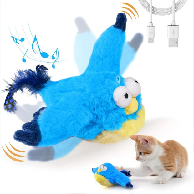 Chirping Flapping Bird Cat Toy