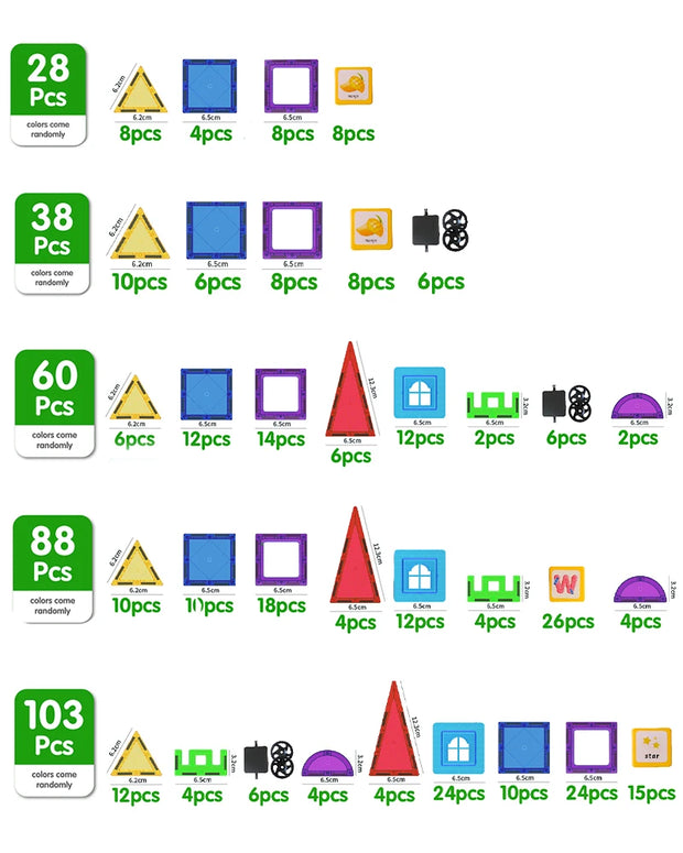 Magnetic Building Blocks Set