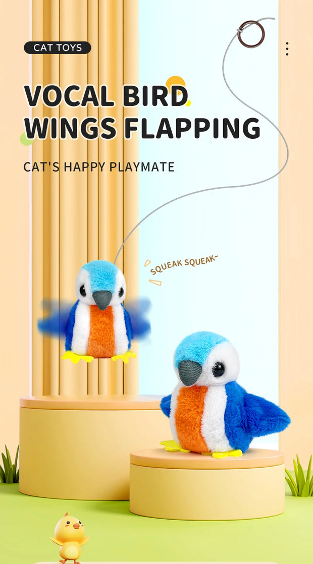 Chirping Flapping Bird Cat Toy