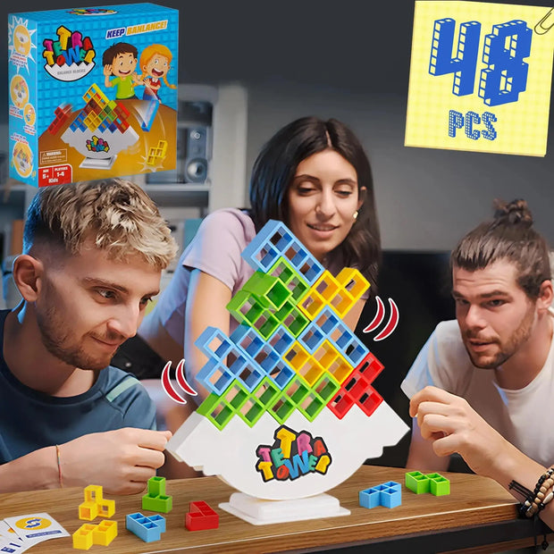 64PCS Tetra Balance Stacking Game