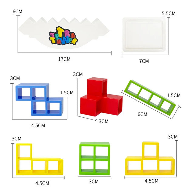 64PCS Tetra Balance Stacking Game