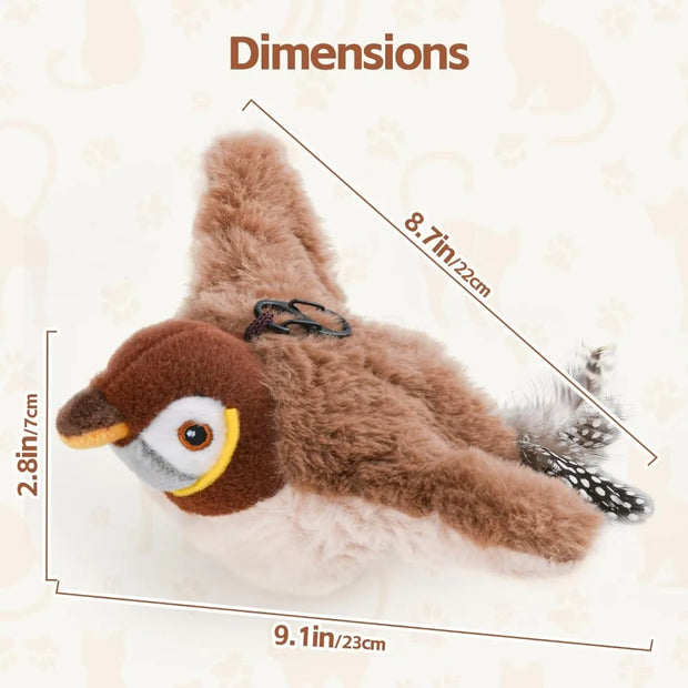 Chirping Flapping Bird Cat Toy